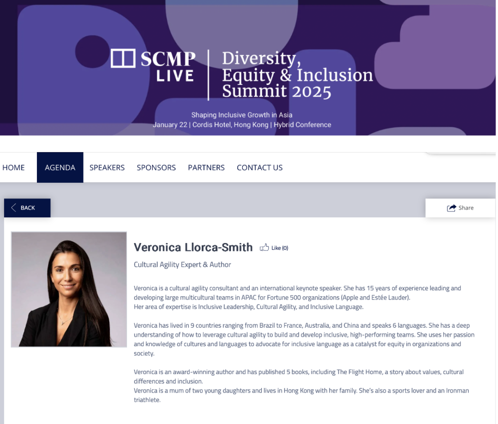 Bio of Veronica Llorca-Smith DEI Speaker